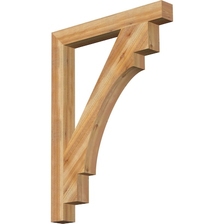 Ekena Millwork Merced Block Rough Sawn Bracket, Western Red Cedar, 4"W x 34"D x 46"H BKT04X34X46MRC05RWR